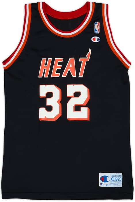 1992-94 Miami Heat Miner #32 Champion Away Jersey - 6/10 - (XL.Boys)