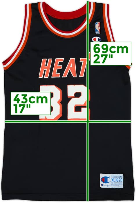 1992-94 Miami Heat Miner #32 Champion Away Jersey - 6/10 - (XL.Boys)