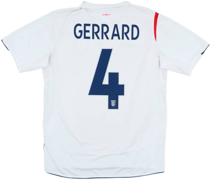 2005-07 England Home Shirt Gerrard #4 - 6/10 - (L)
