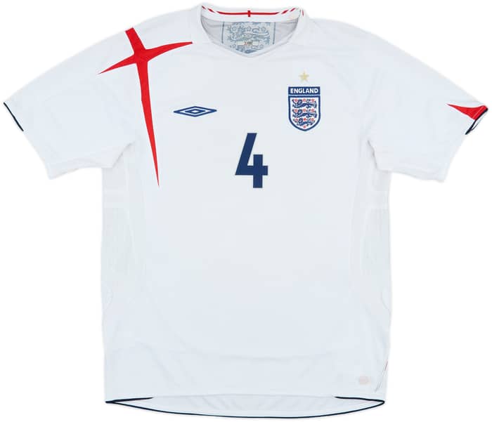 2005-07 England Home Shirt Gerrard #4 - 6/10 - (L)