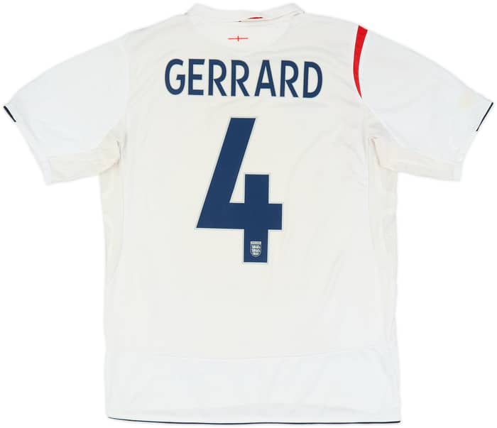 2005-07 England Home Shirt Gerrard #4 - 5/10 - (L)