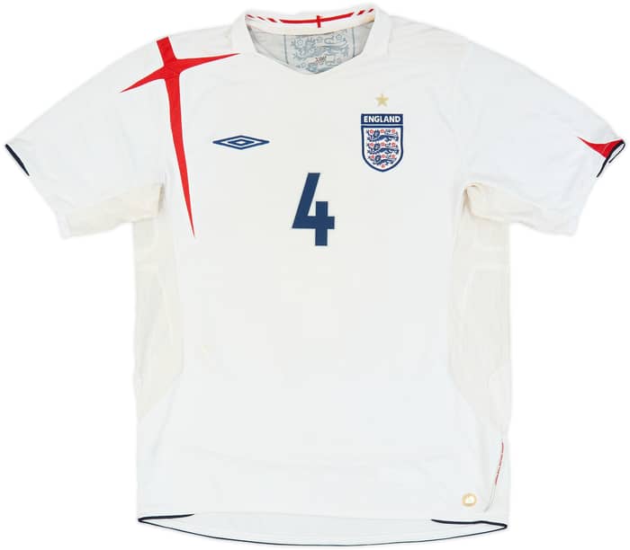 2005-07 England Home Shirt Gerrard #4 - 5/10 - (L)