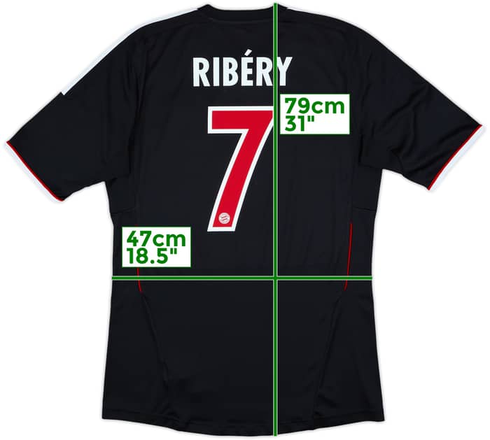 2011-12 Bayern Munich Third Shirt Ribery #7 - 9/10 - (M)