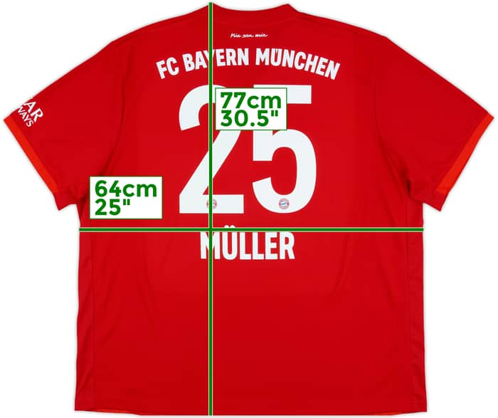2019-20 Bayern Munich Home Shirt Muller #25 - 10/10 - (XXL)