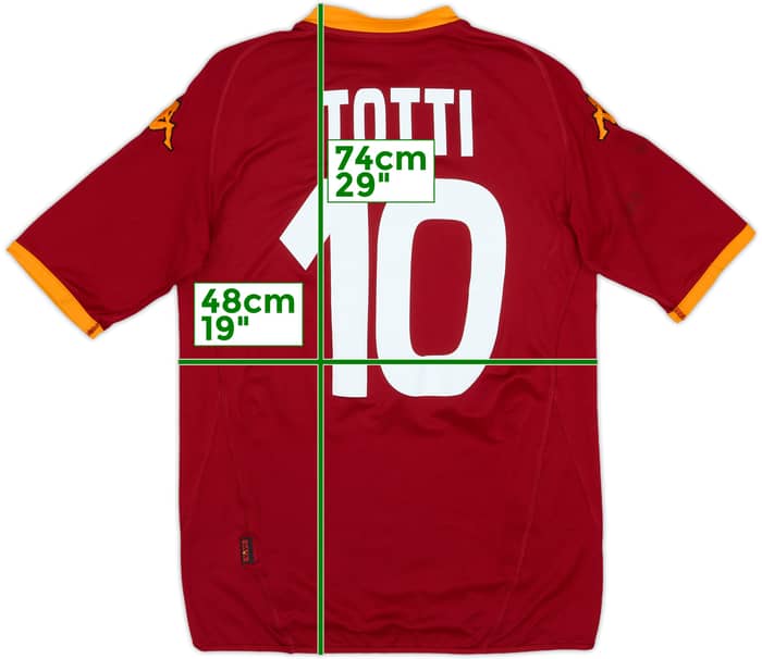 2008-09 Roma Home Shirt Totti #10 - 6/10 - (L)