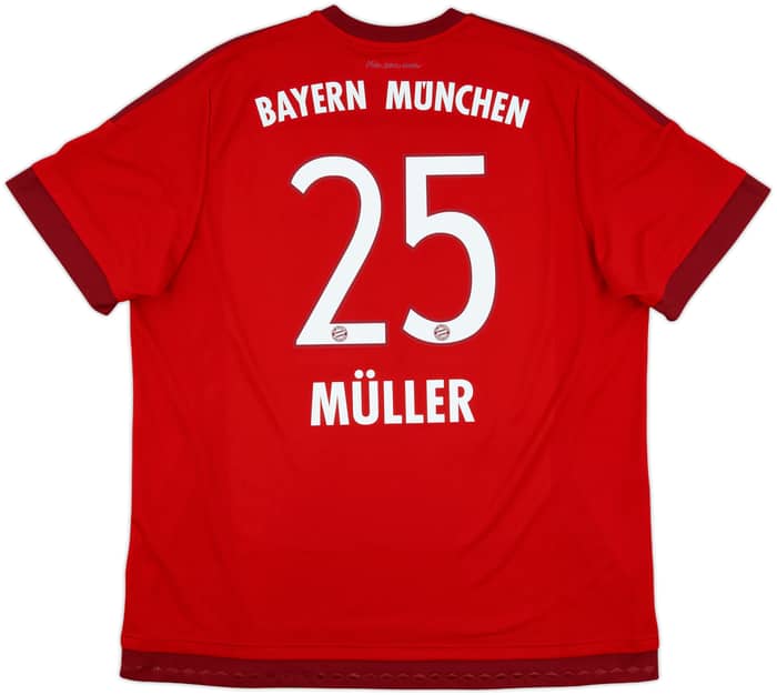 2015-16 Bayern Munich Home Shirt Muller #25 - 10/10 - (XXL)