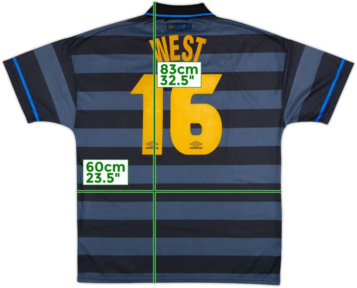 1997-98 Inter Milan Third Shirt West #16 - 8/10 - (XL)