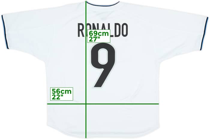 1999-00 Inter Milan Away Shirt Ronaldo #9 - 7/10 - (L)