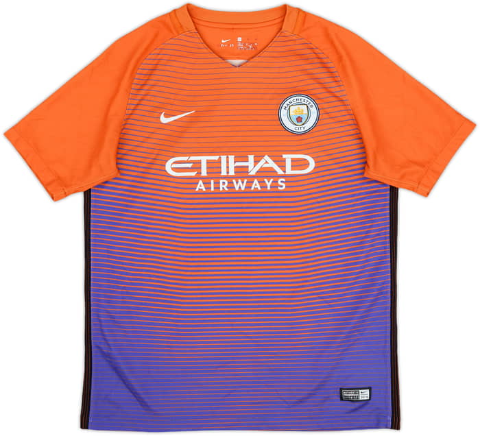 2016-17 Manchester City Third Shirt Kun Aguero #10 - 8/10 - (XL.Boys)