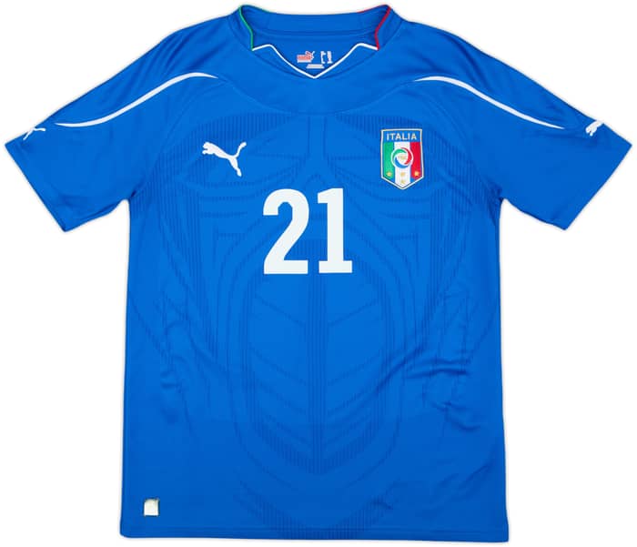 2010-12 Italy Home Shirt Pirlo #21 - 8/10 - (XL.Boys)
