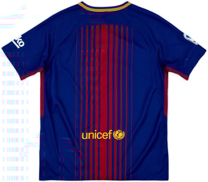 2017-18 Barcelona Home Shirt - 8/10 - (XL.Boys)
