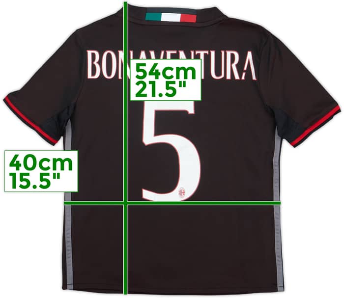 2016-17 AC Milan Home Shirt Bonaventura #5 - 6/10 - (S.Boys)