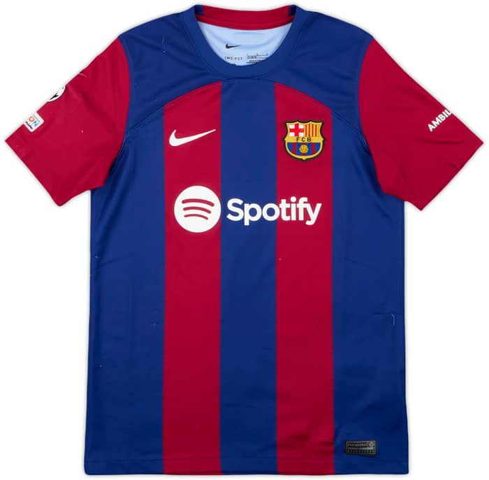2023-24 Barcelona Home Shirt - 6/10 - (L.Boys)