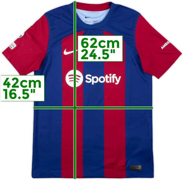 2023-24 Barcelona Home Shirt - 6/10 - (L.Boys)