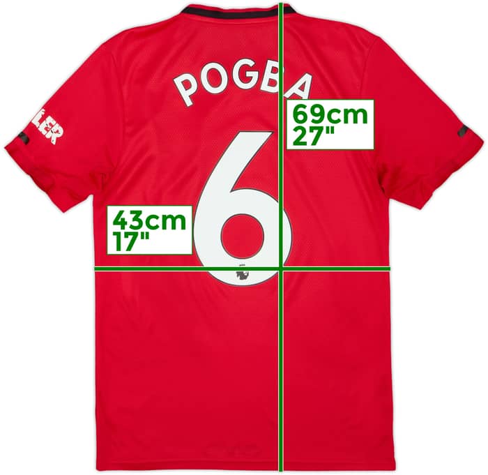 2019-20 Manchester United Home Shirt Pogba #6 - 6/10 - (S)