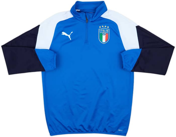 2019-20 Italy Puma 1/4 Zip Training Top - 8/10 - (XL.Boys)