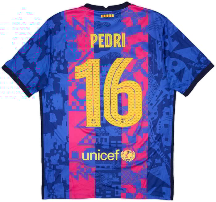 2021-22 Barcelona Third Shirt Pedri #16 - 8/10 - (M)