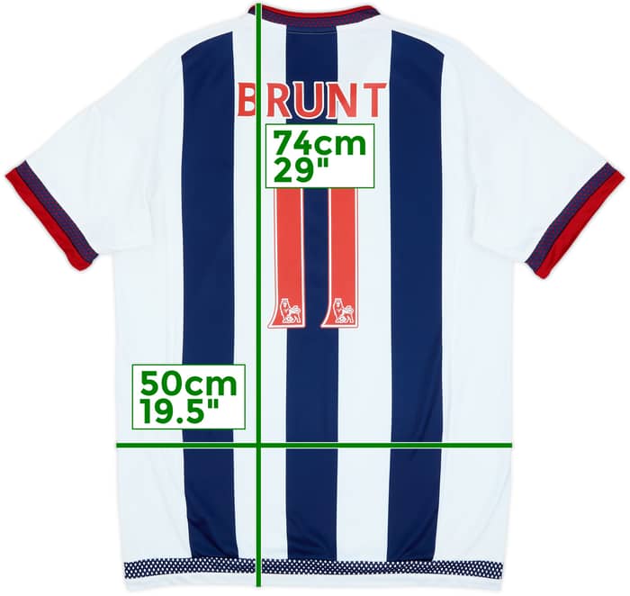 2015-16 West Brom Home Shirt Brunt #11 - 7/10 - (M)