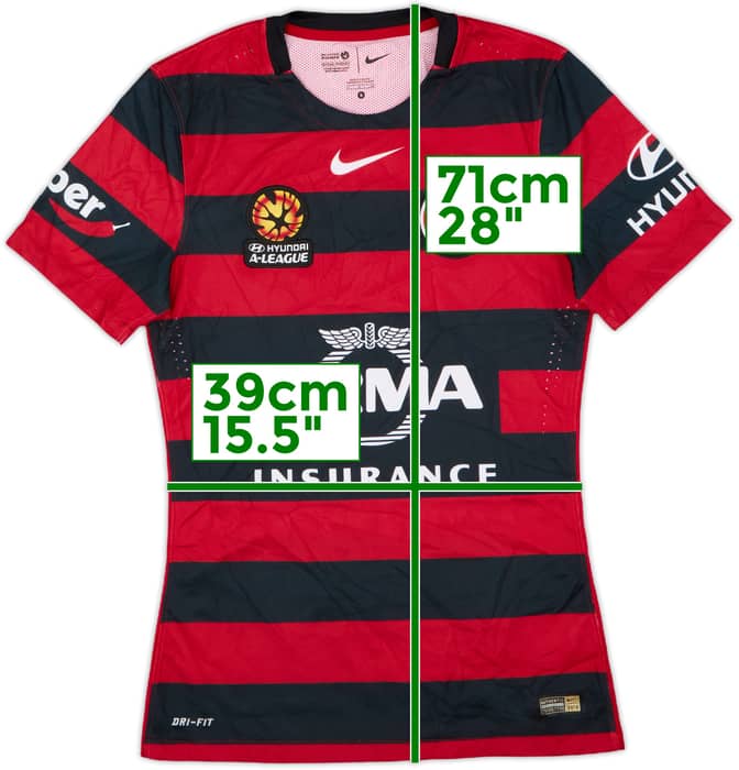 2015-16 Western Sydney Wanderers Authentic Home Shirt - 8/10 - (S)