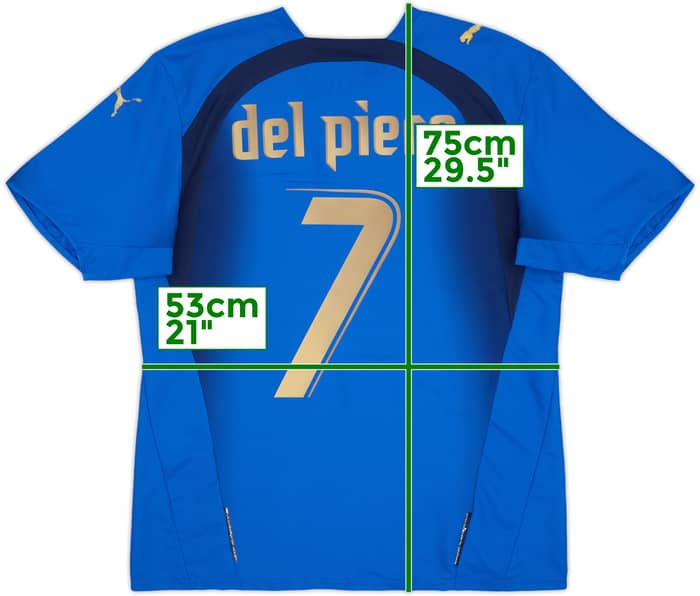 2006 Italy Home Shirt Del Piero #7 - 6/10 - (M)