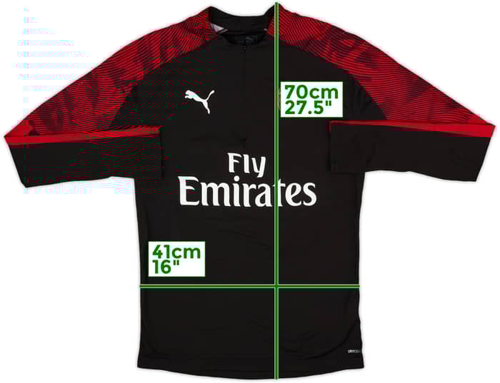 2019-20 AC Milan Puma 1/4 Zip Drill Top - 8/10 - (S)