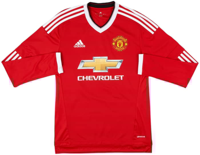 2015-16 Manchester United Home L/S Shirt Rooney #10 - 8/10 - (S)