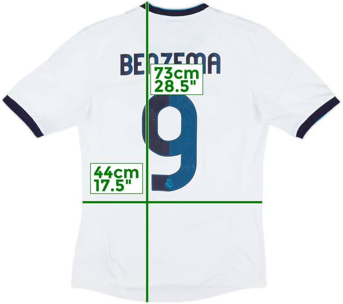 2012-13 Real Madrid Home Shirt Benzema #9 - 6/10 - (S)