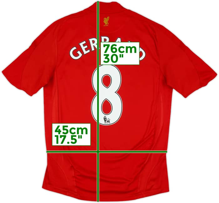 2008-10 Liverpool Home Shirt Gerrard #8 - 5/10 - (S)