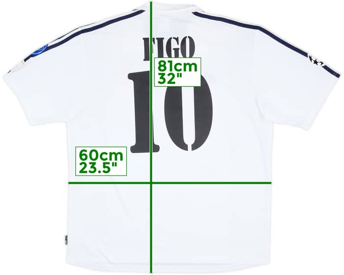 2001 Real Madrid Home Shirt Figo #10 - 6/10 - (XL)