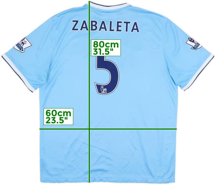 2013-14 Manchester City Home Shirt Zabaleta #5 - 8/10 - (XL)