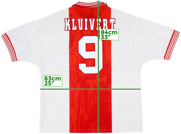 1996-97 Ajax Home Shirt Kluivert #9 - 7/10 - (XXL)