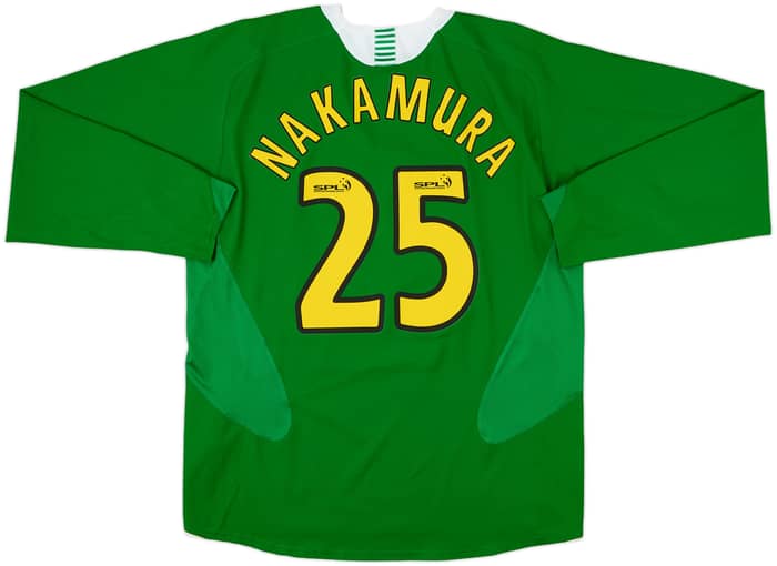 2005-06 Celtic Away L/S Shirt Nakamura #25 - 7/10 - (L)