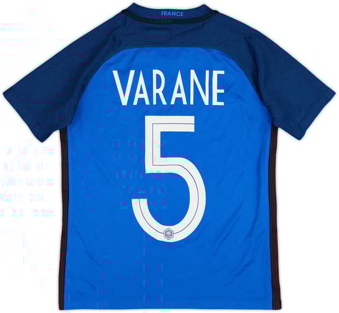 2016-17 France Home Shirt Varane #5 - 8/10 - (M.Boys)