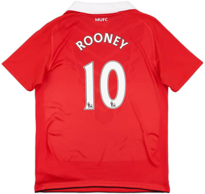 2010-11 Manchester United Home Shirt Rooney #10 - 10/10 - (L.Boys)