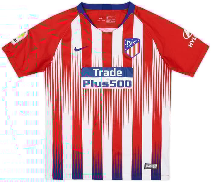 2018-19 Atletico Madrid Home Shirt - 6/10 - (L.Boys)