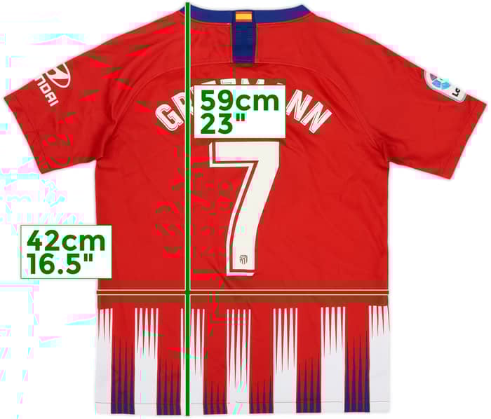 2018-19 Atletico Madrid Home Shirt - 6/10 - (L.Boys)