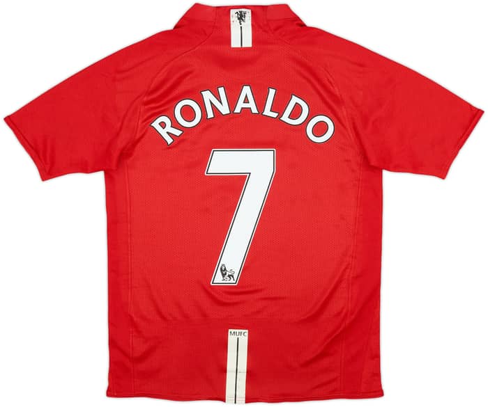 2007-09 Manchester United Home Shirt Ronaldo #7 - 6/10 - (XL.Boys)
