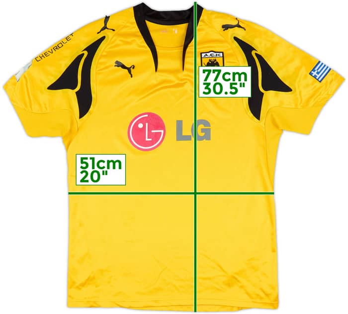 2007-08 AEK Athens Home Shirt - 5/10 - (L)