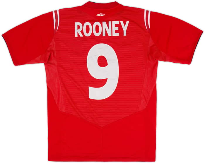 2004-06 England Away Shirt Rooney #9 - 8/10 - (M)