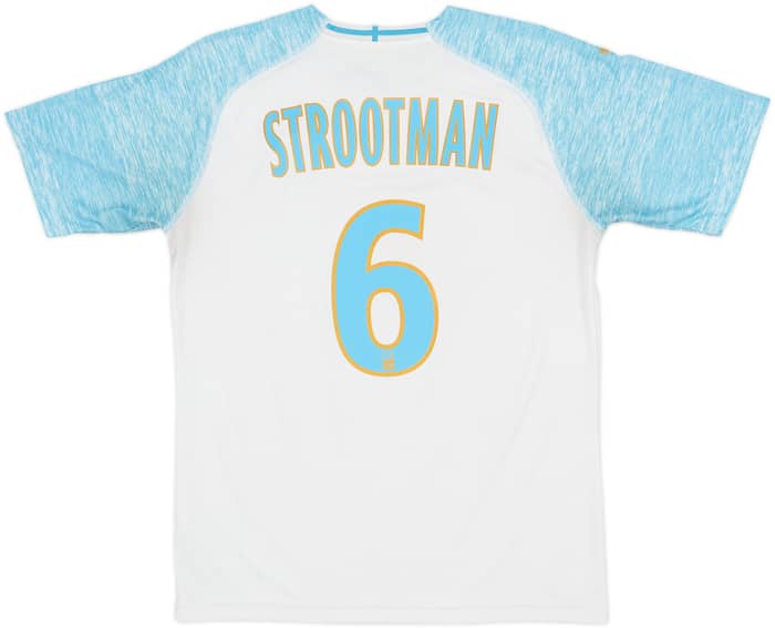 2018-19 Olympique Marseille Home Shirt Strootman #6 - 5/10 - (M)