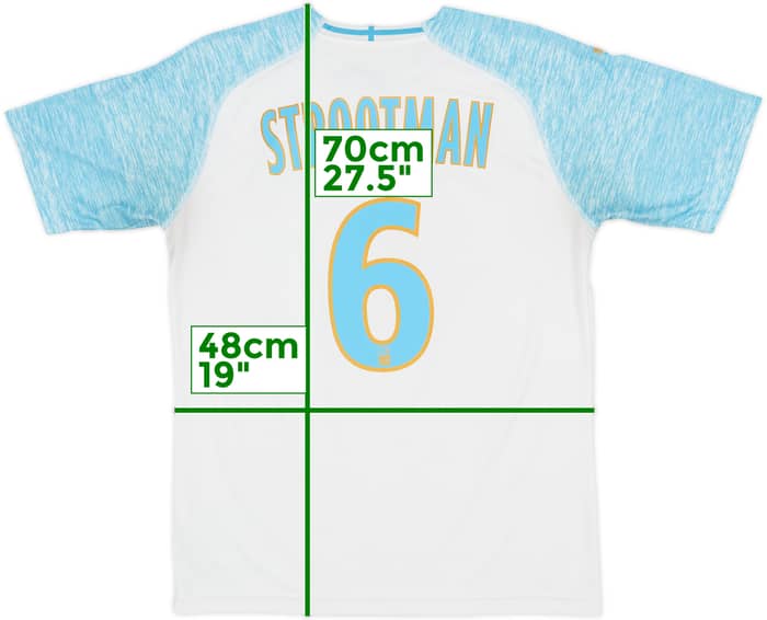 2018-19 Olympique Marseille Home Shirt Strootman #6 - 5/10 - (M)