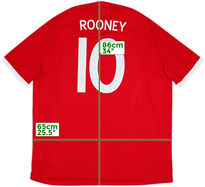 2010-11 England Away Shirt Rooney #10 - 8/10 - (XXL)