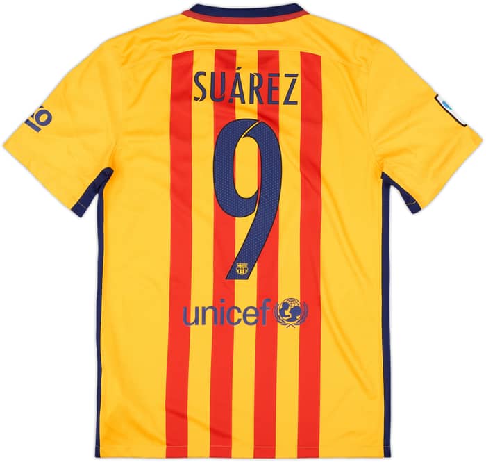 2015-16 Barcelona Away Shirt Suarez #9 - 9/10 - (S)
