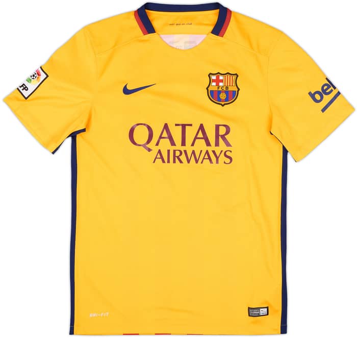 2015-16 Barcelona Away Shirt Suarez #9 - 9/10 - (S)