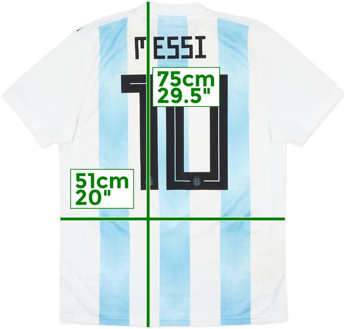 2018-19 Argentina Home Shirt Messi #10 - 6/10 - (M)