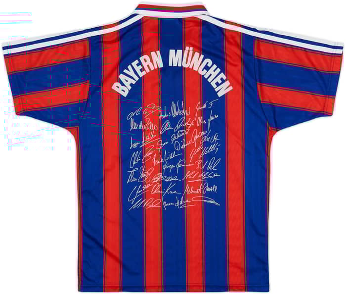 1995-97 Bayern Munich 'Squad Signed' Home Shirt - 7/10 - (S)
