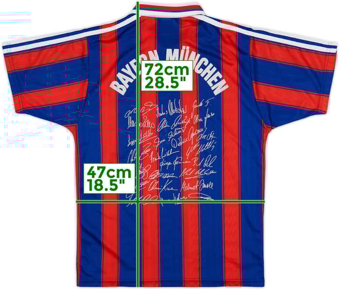 1995-97 Bayern Munich 'Squad Signed' Home Shirt - 7/10 - (S)