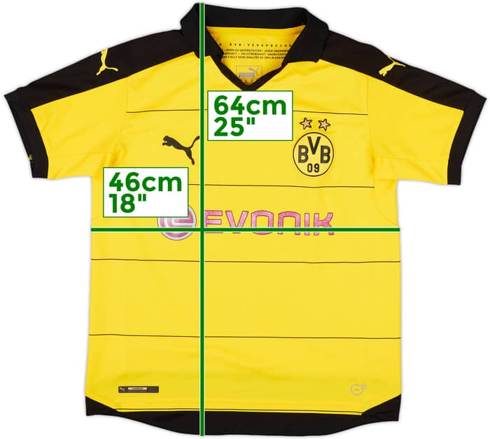 2015-16 Borussia Dortmund Home Shirt - 7/10 - (XL.Boys)