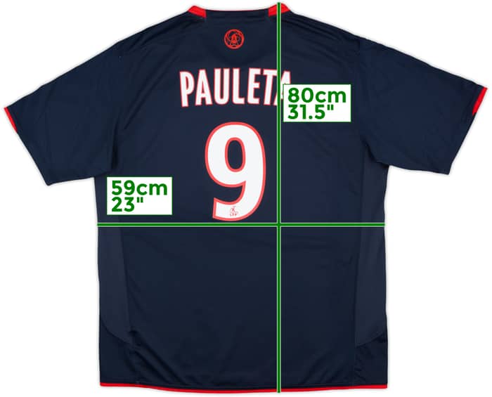 2007-08 Paris Saint-Germain Home Shirt Pauleta #9 - 7/10 - (XL)