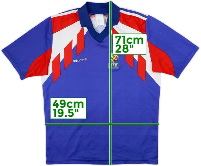 1990-92 France Home Shirt - 6/10 - (L)